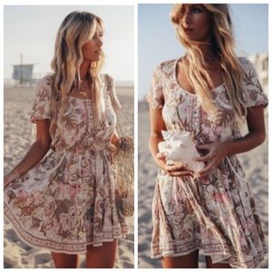 Boho Floral Jungle Mini Dress
